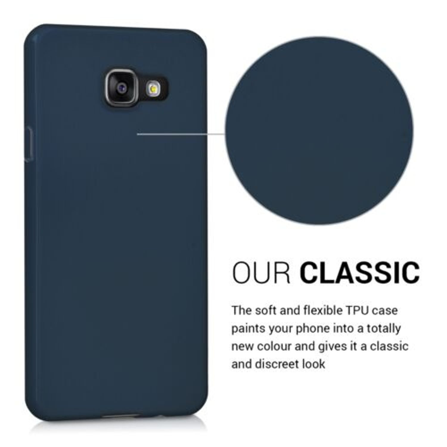 Husa pentru Samsung Galaxy A3 (2016), Silicon, Albastru, 39063.17 fotografia produsului View 4 L