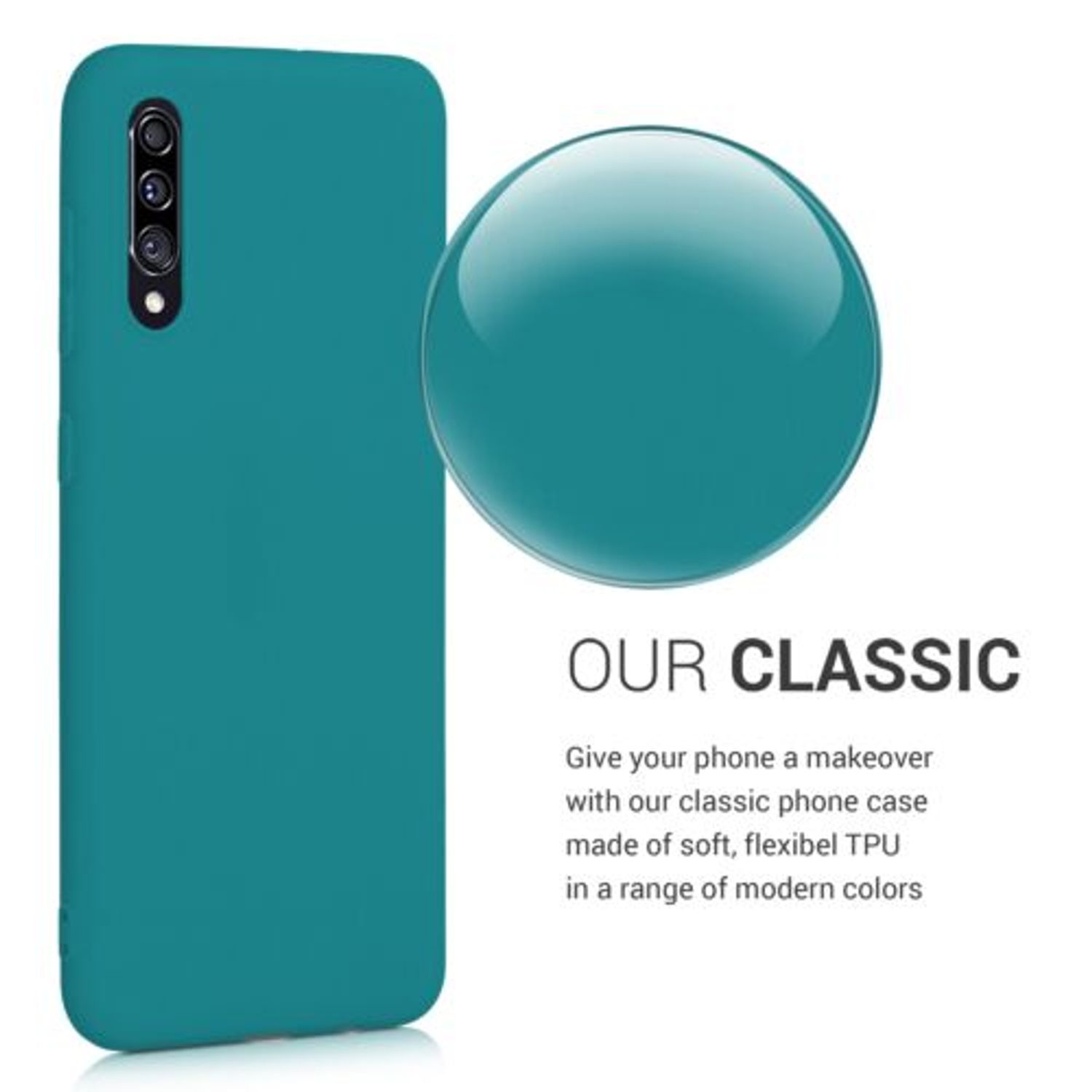 Husa pentru Samsung Galaxy A30s, Silicon, Verde, 50194.57 fotografia produsului View 4 L