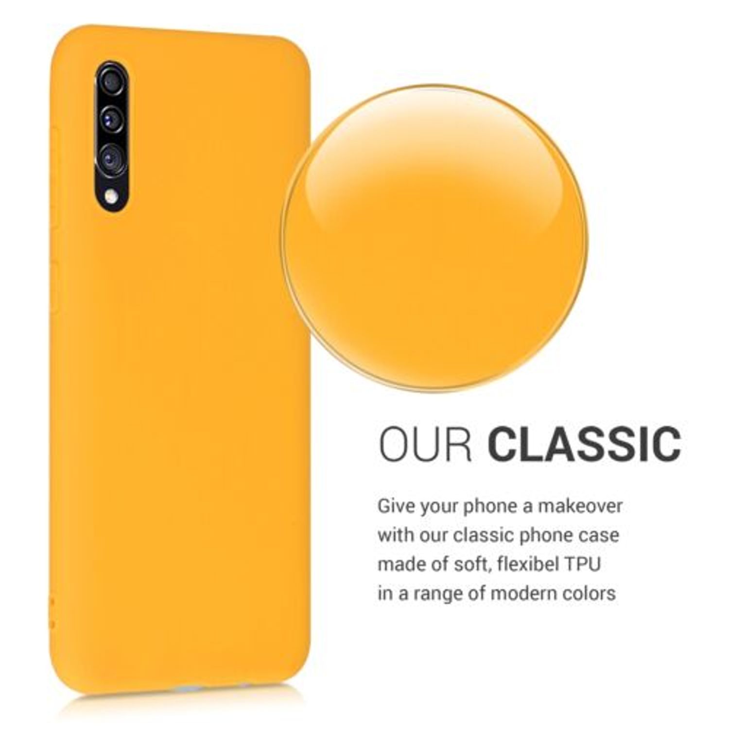 Husa pentru Samsung Galaxy A30s, Silicon, Portocaliu, 50194.180 fotografia produsului View 4 L