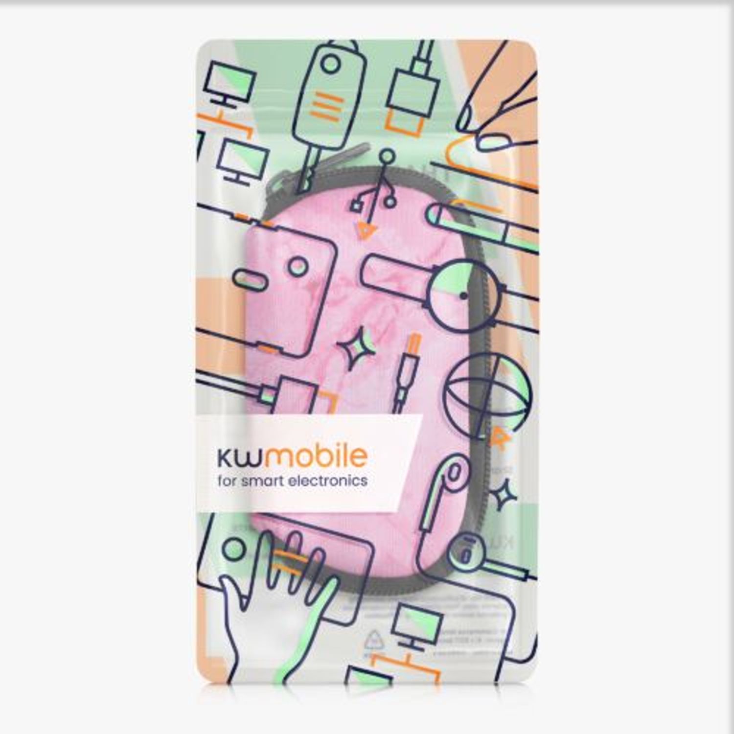Husa pentru mouse Apple Magic Mouse 2/Magic Mouse 1, Kwmobile, Roz, Neopren, 51118.08 fotografia produsului View 6 L
