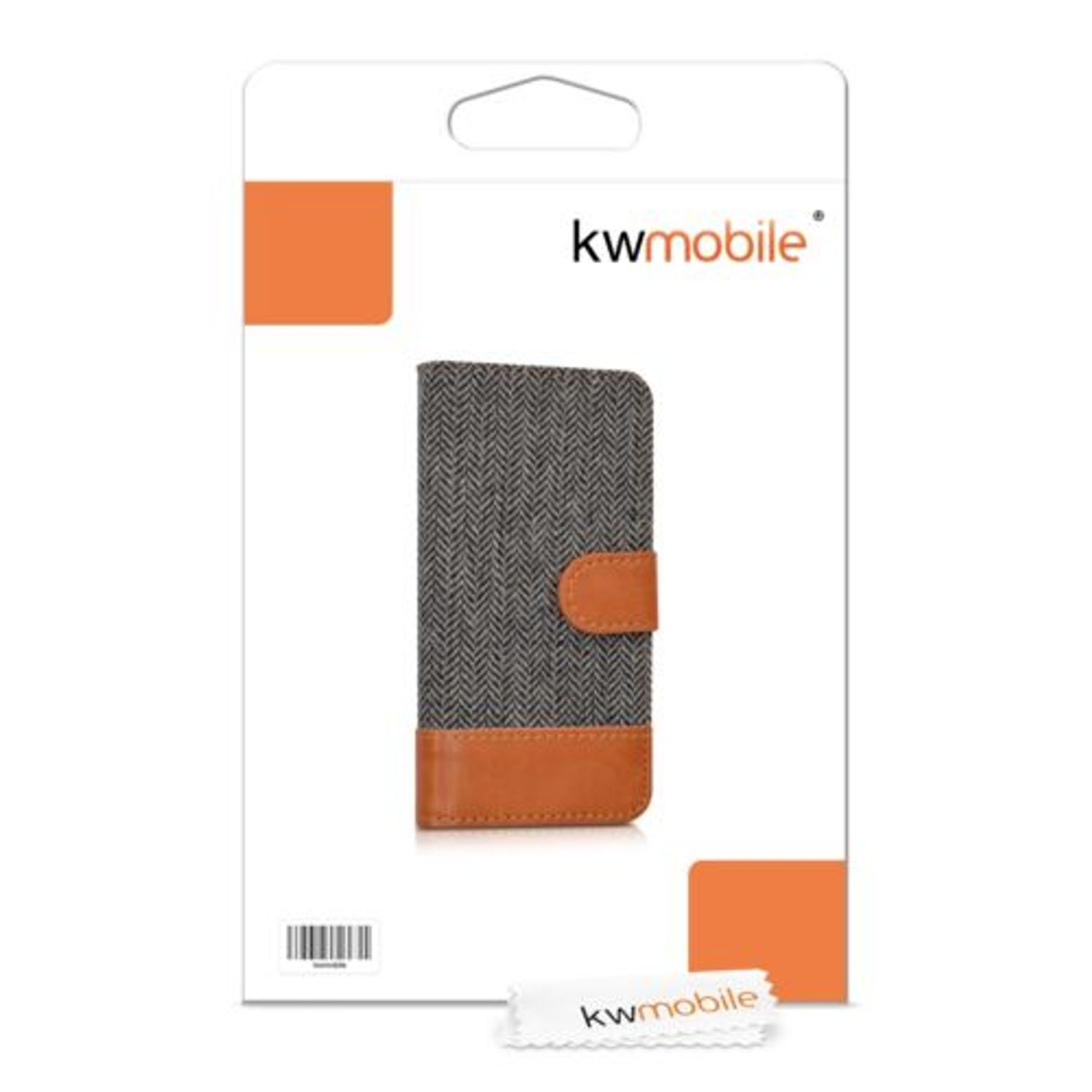 Husa pentru Apple iPhone 5/iPhone 5s/iPhone SE, Textil, Gri, 35222.19 fotografia produsului View 8 L