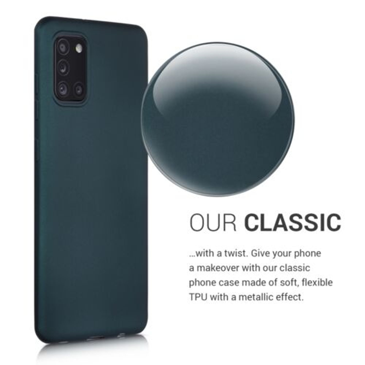 Husa pentru Samsung Galaxy A31, Silicon, Verde, 52938.14 fotografia produsului View 4 L