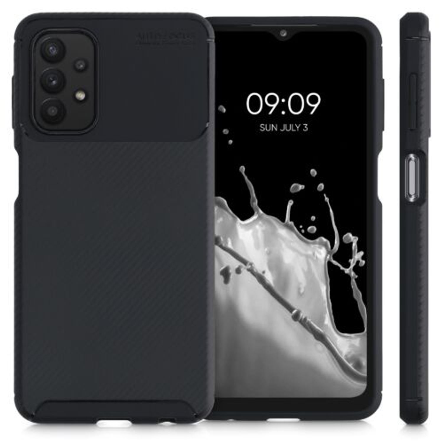 Husa pentru Samsung Galaxy A32 5G, Silicon, Negru, 55254.01 fotografia produsului View 2 L