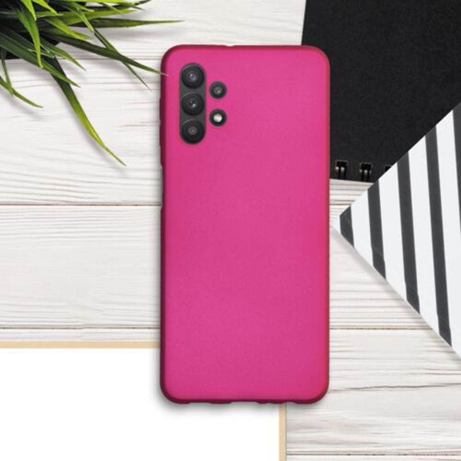 Husa pentru Samsung Galaxy A32 5G, Silicon, Roz, 54329.65 fotografia produsului View 8 L