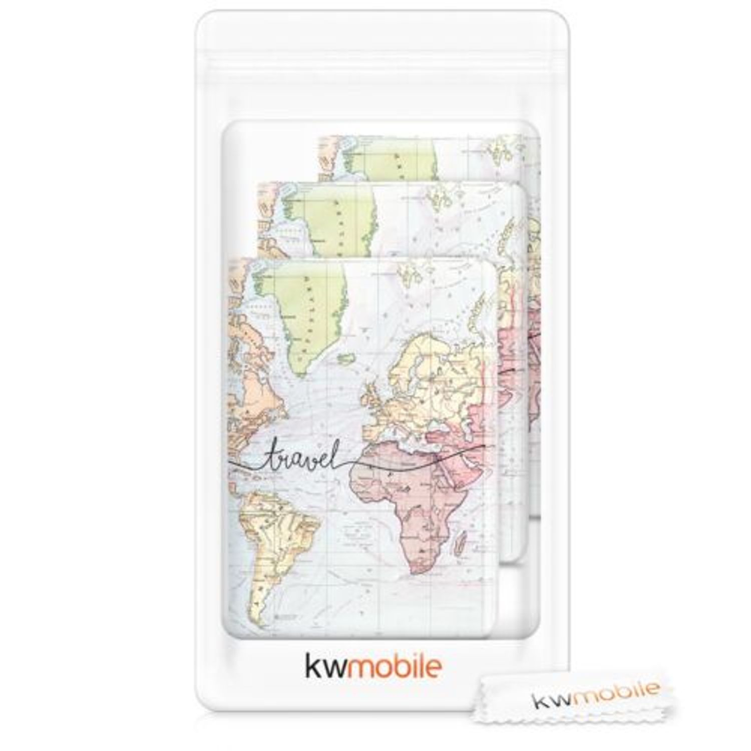 Set 3 Huse de protectie pentru pasaport, Kwmobile, Multicolor, PVC, 49058.02 fotografia produsului View 5 L