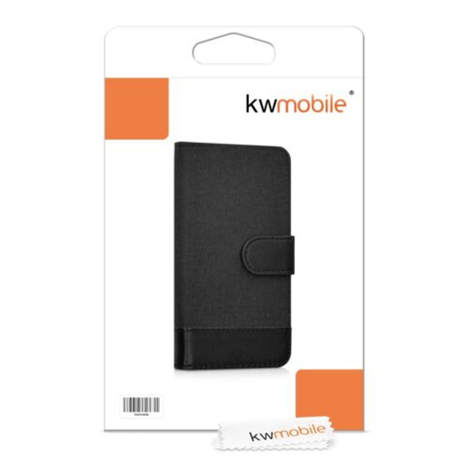 Husa pentru Apple iPhone 5/iPhone 5s/iPhone SE, Textil, Negru, 35222.73 fotografia produsului View 8 L
