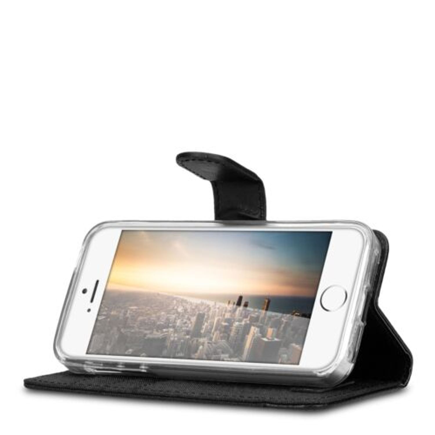 Husa pentru Apple iPhone 5/iPhone 5s/iPhone SE, Textil, Negru, 35222.73 fotografia produsului View 10 L