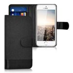 Husa pentru Apple iPhone 5/iPhone 5s/iPhone SE, Textil, Negru, 35222.73 fotografia produsului