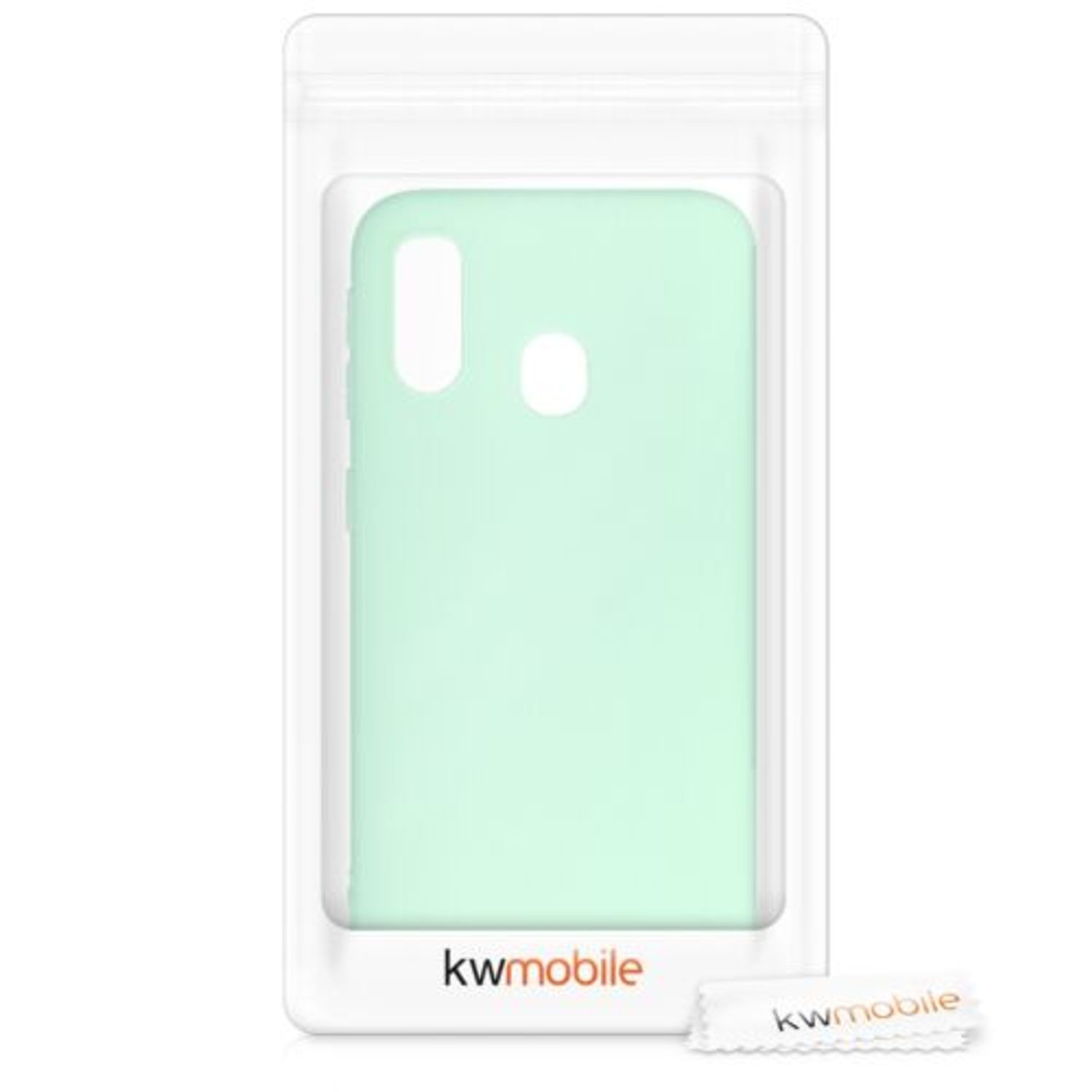 Husa pentru Samsung Galaxy A40, Silicon, Verde, 48547.50 fotografia produsului View 4 L
