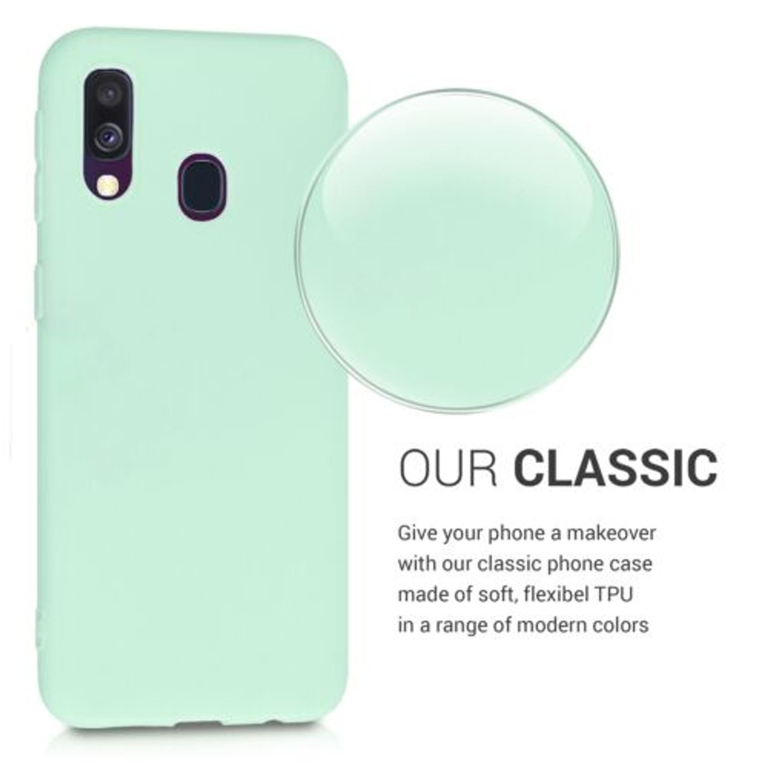 Husa pentru Samsung Galaxy A40, Silicon, Verde, 48547.50 fotografia produsului View 8 L