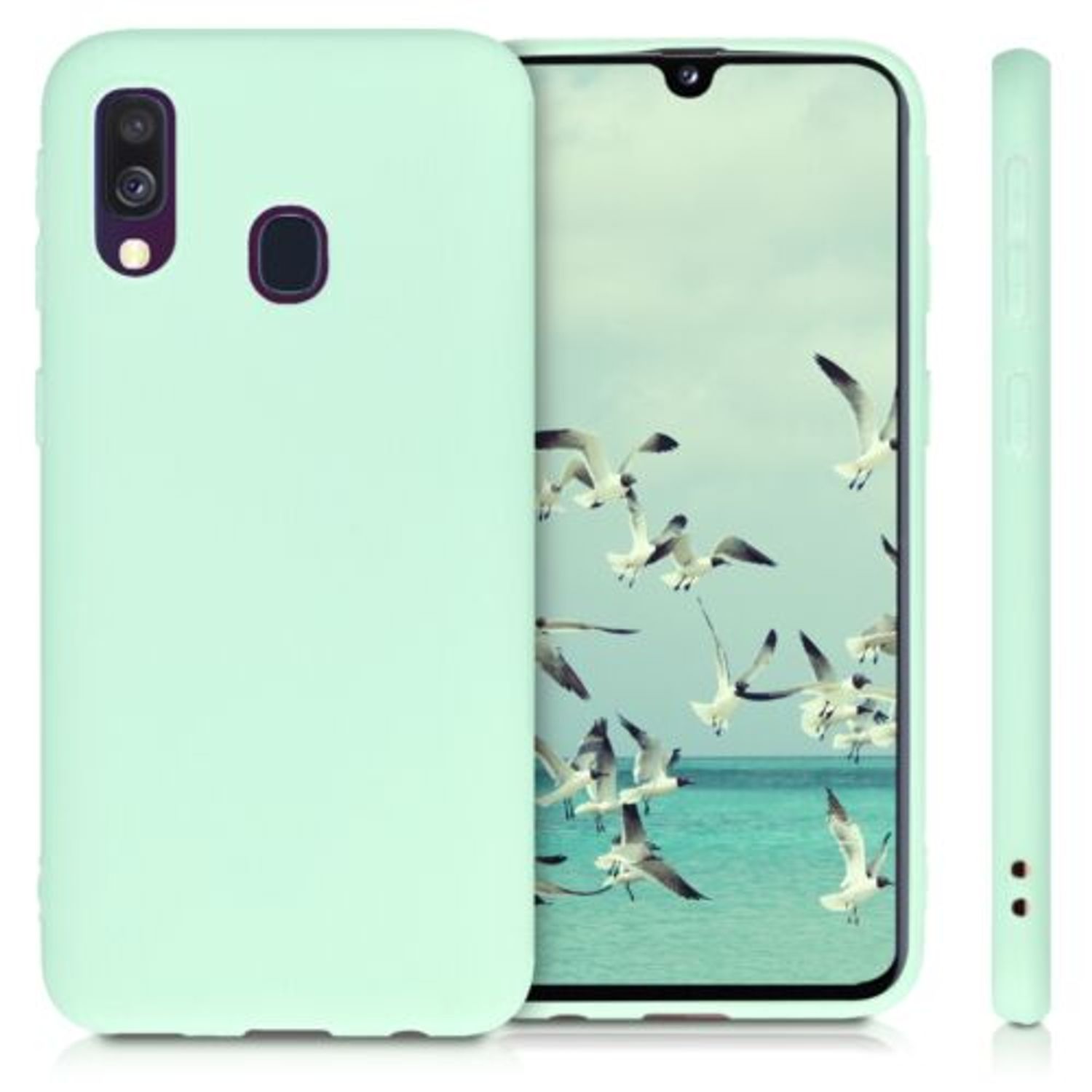 Husa pentru Samsung Galaxy A40, Silicon, Verde, 48547.50 fotografia produsului View 6 L