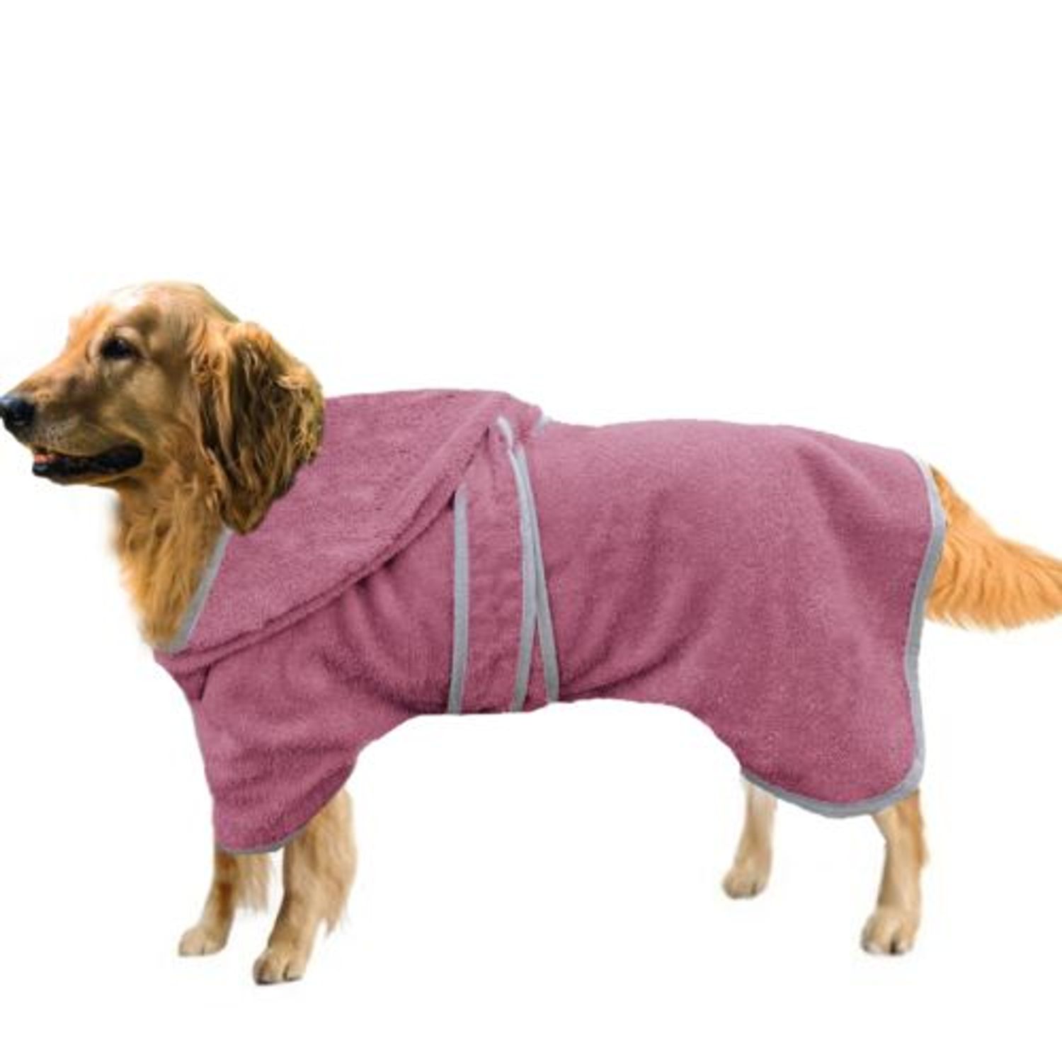 Halat de baie pentru caini Homelevel, M, Roz, Bumbac, 54844.10.2 fotografia produsului View 3 L