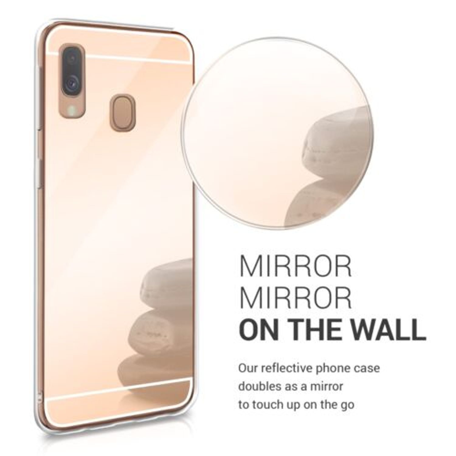Husa pentru Samsung Galaxy A40, Silicon, Rose Gold, 49217.41 fotografia produsului View 4 L