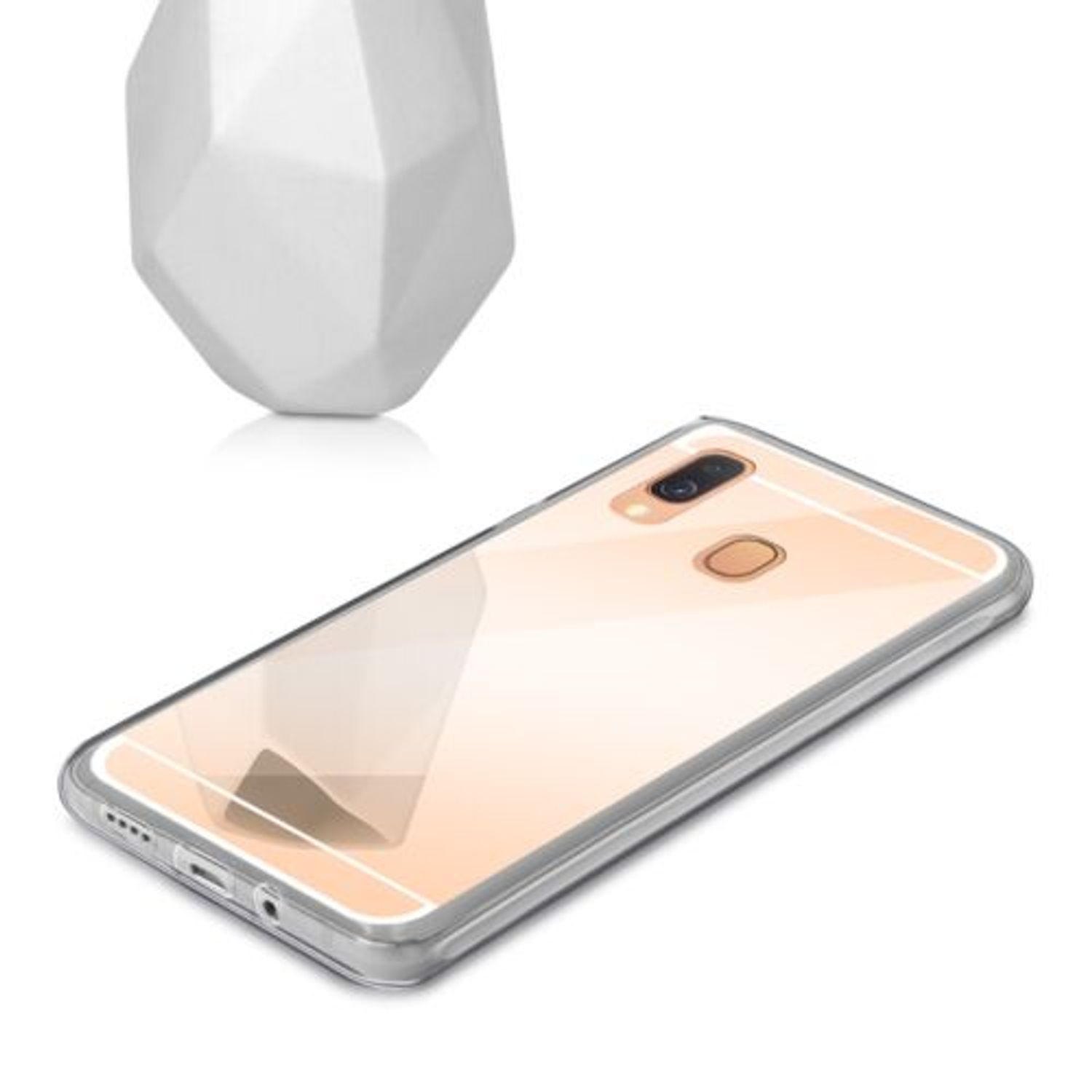 Husa pentru Samsung Galaxy A40, Silicon, Rose Gold, 49217.41 fotografia produsului View 5 L