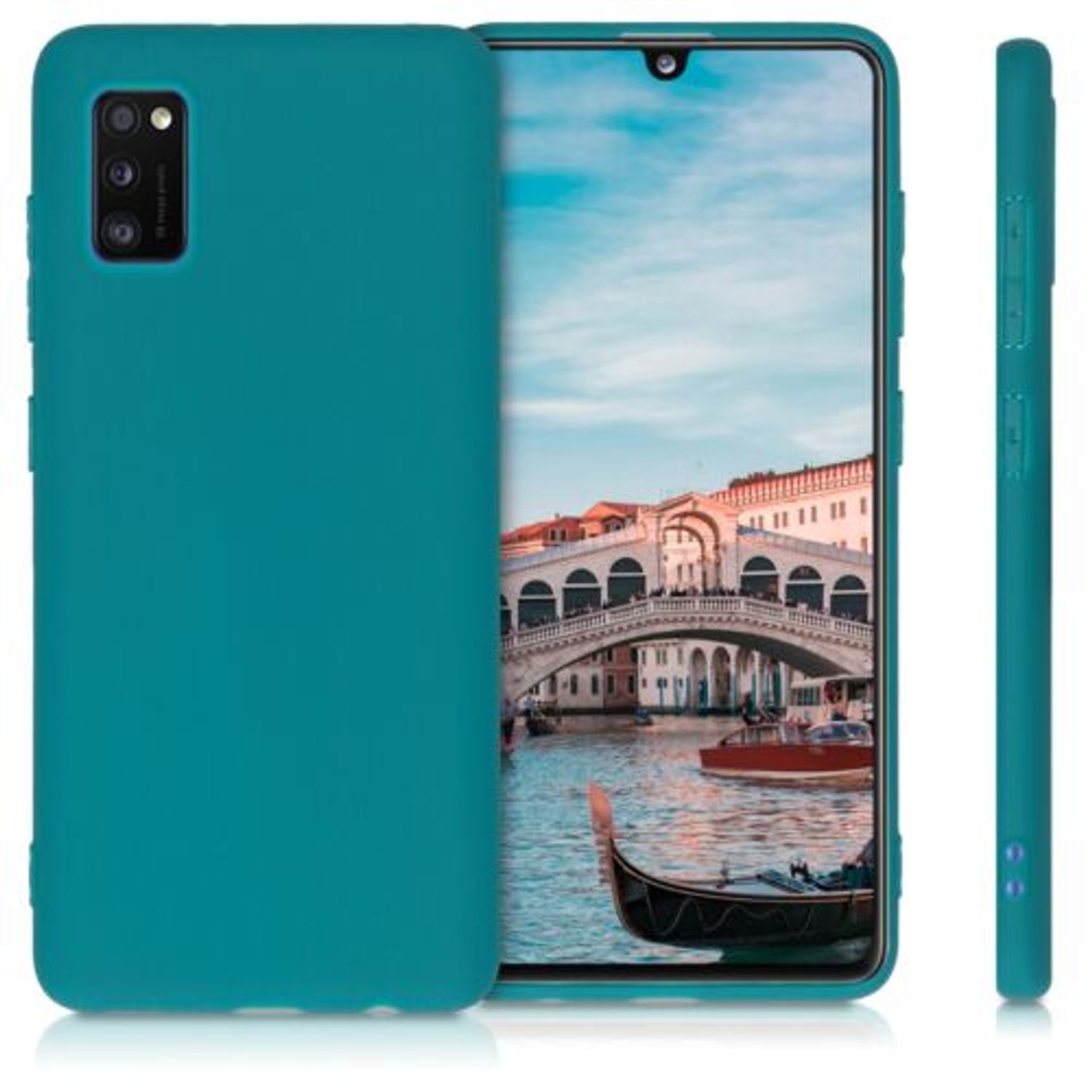 Husa pentru Samsung Galaxy A41, Silicon, Verde, 52251.57 fotografia produsului View 2 L