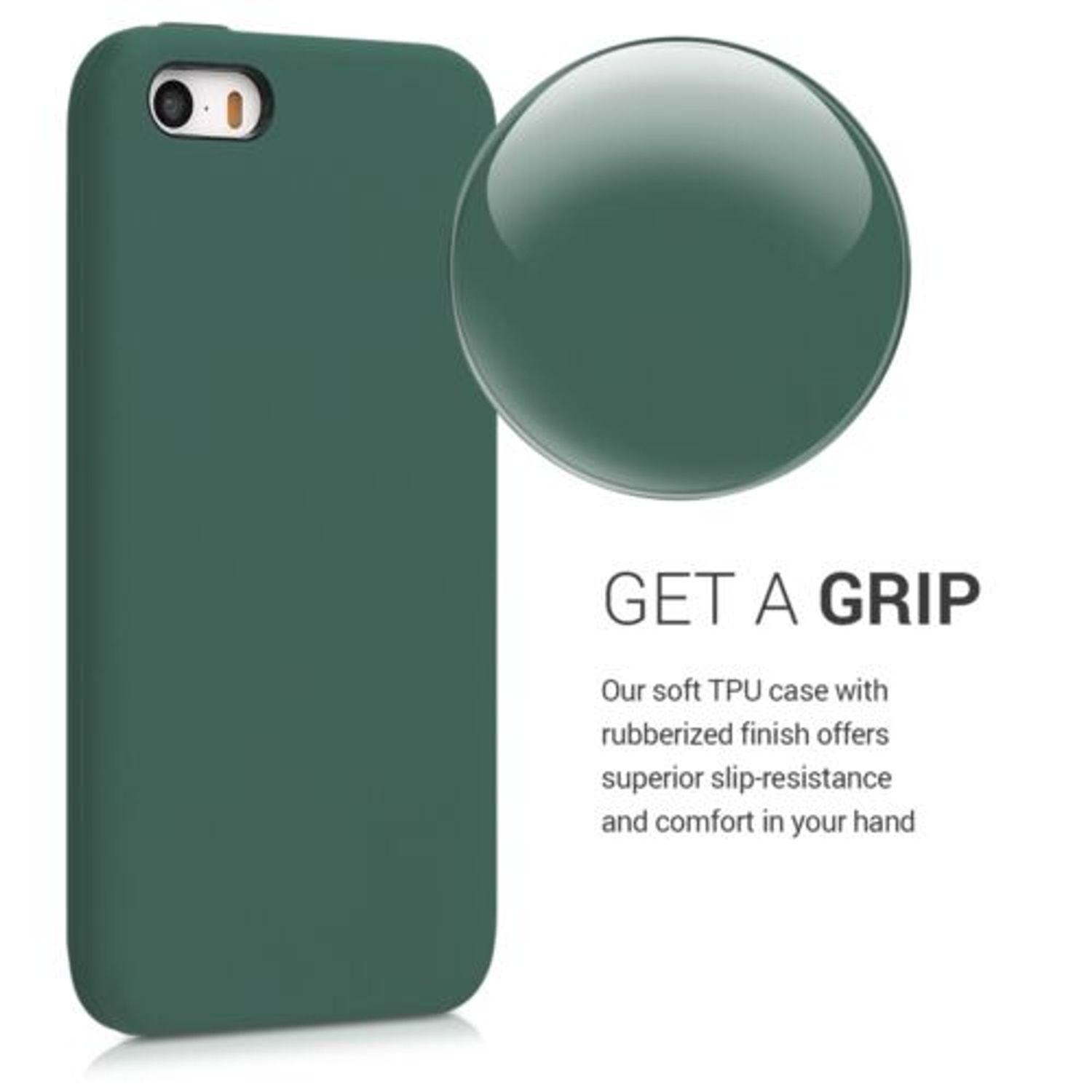 Husa pentru Apple iPhone 5/iPhone 5s/iPhone SE, Silicon, Verde, 42766.166 fotografia produsului View 4 L