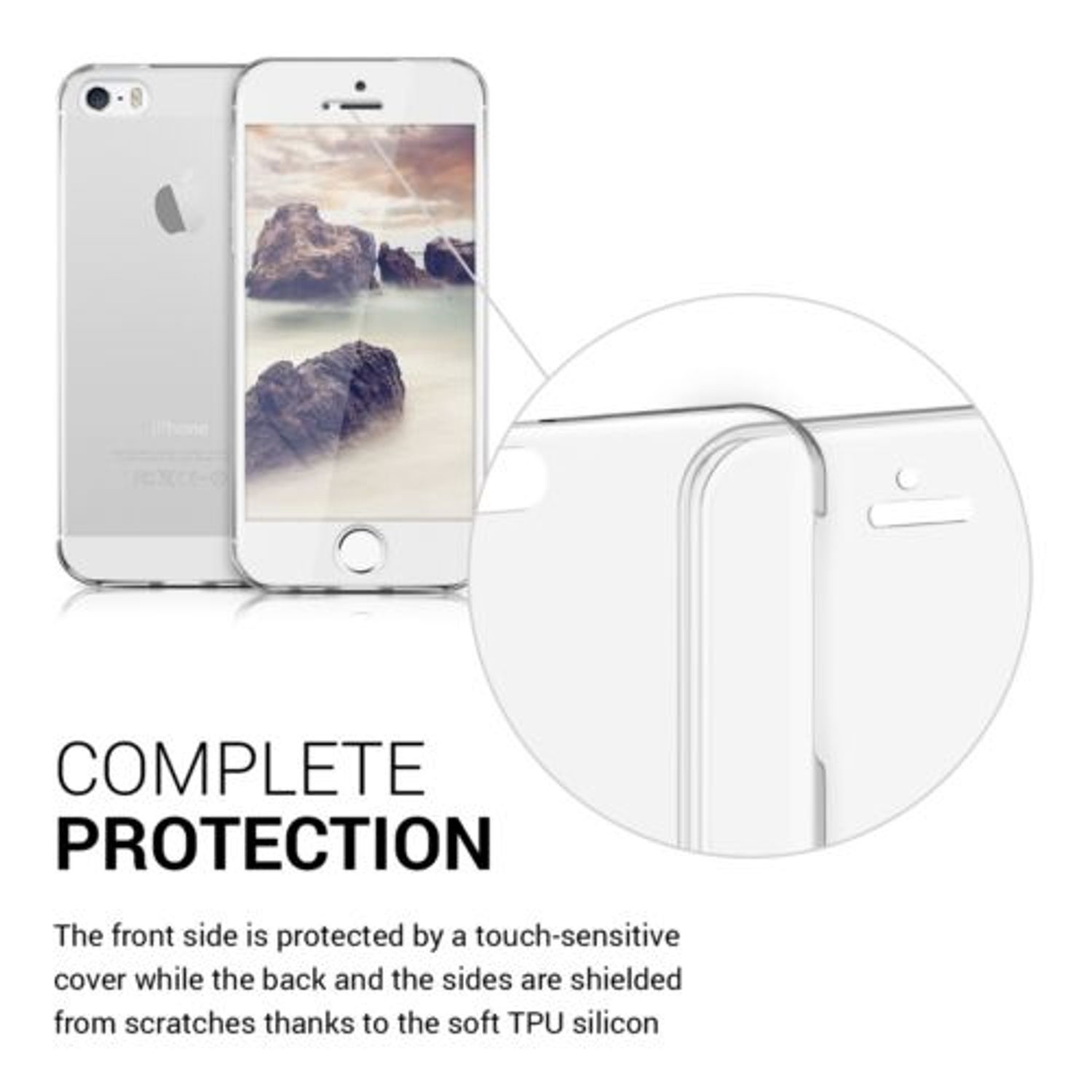 Husa pentru Apple iPhone 5/iPhone 5s/iPhone SE, Silicon, Transparent, 37749.03 fotografia produsului View 5 L