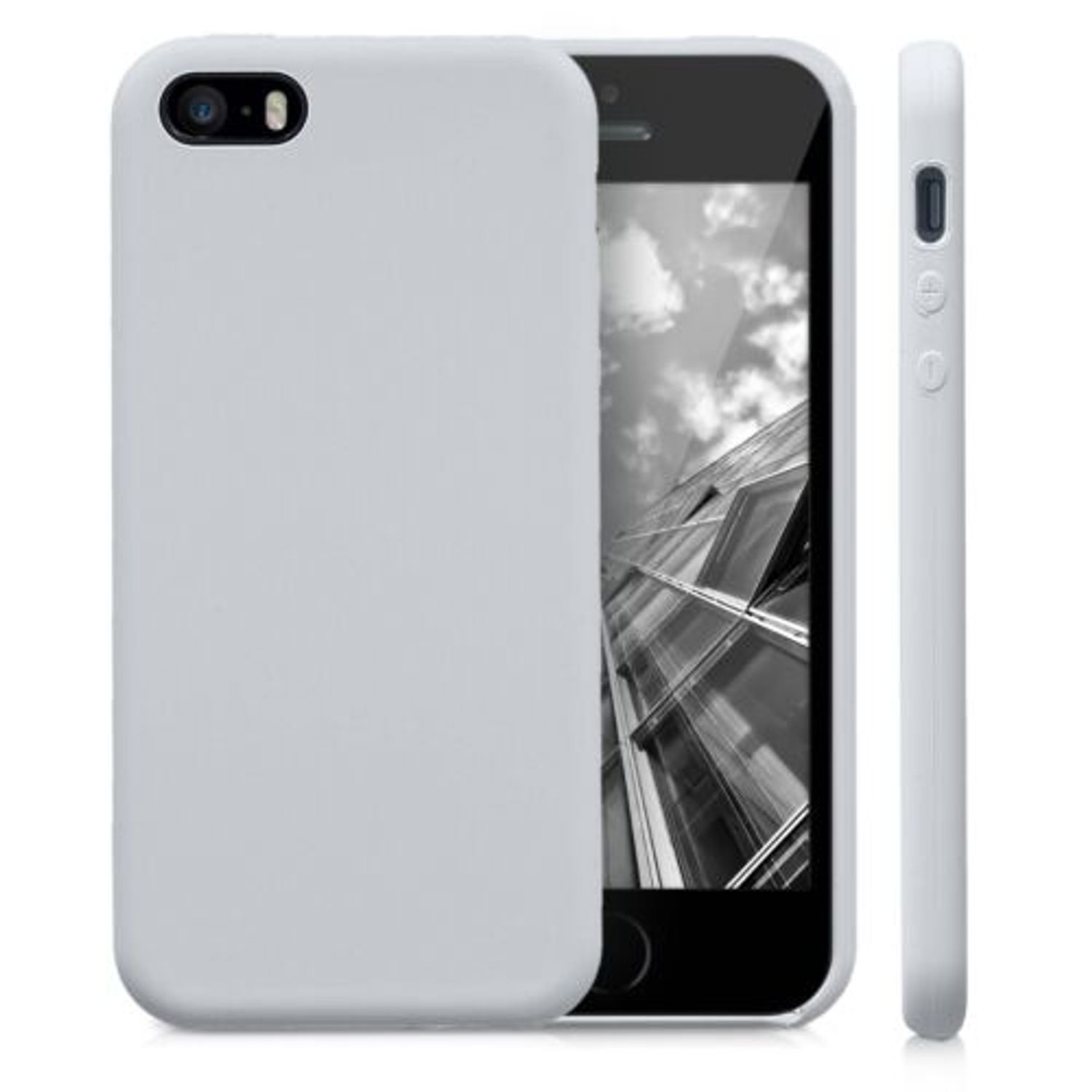 Husa pentru Apple iPhone 5/iPhone 5s/iPhone SE, Silicon, Gri, 42766.70 fotografia produsului View 5 L