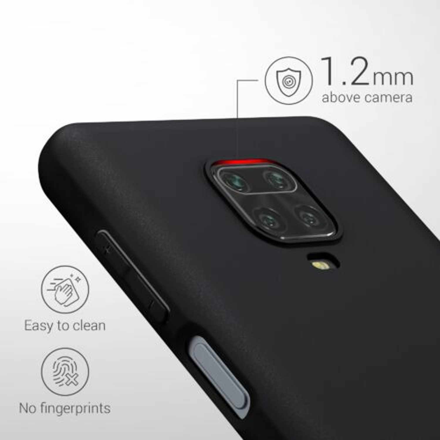 Husa pentru Xiaomi Redmi Note 9S/Redmi Note 9 Pro/Redmi Note 9 Pro Max, Silicon, Negru, 52140.47 fotografia produsului View 4 L