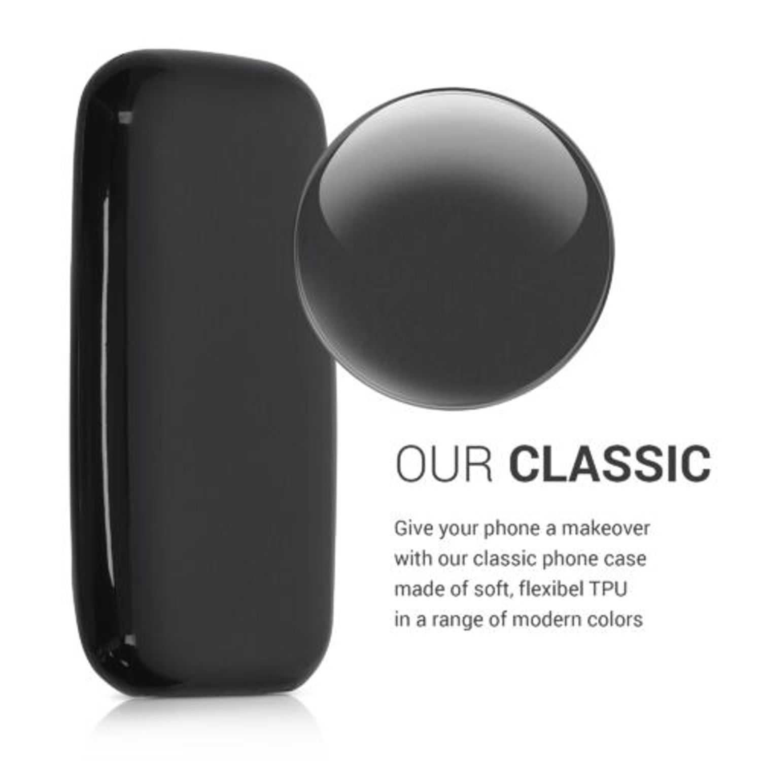 Husa pentru Nokia 105 (2019), Silicon, Negru, 53673.01 fotografia produsului View 4 L