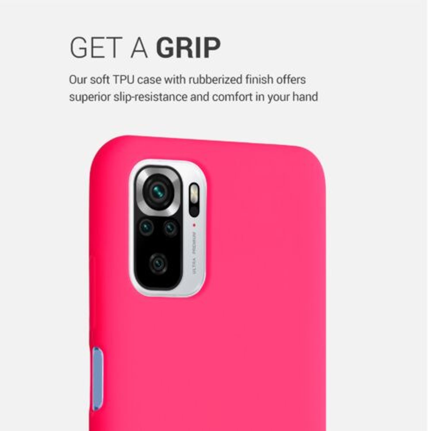 Husa pentru Xiaomi Redmi Note 10/Redmi Note 10S, Silicon, Roz, 54543.77 fotografia produsului View 4 L