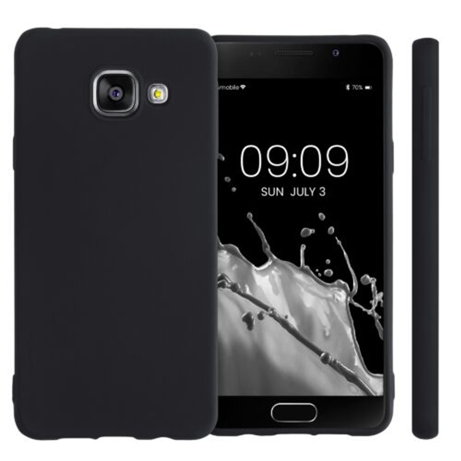 Husa pentru Samsung Galaxy A3 (2016), Silicon, Negru, 39063.01 fotografia produsului View 2 L