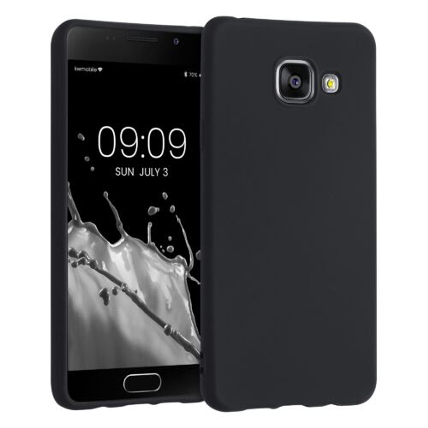 Husa pentru Samsung Galaxy A3 (2016), Silicon, Negru, 39063.01 fotografia produsului