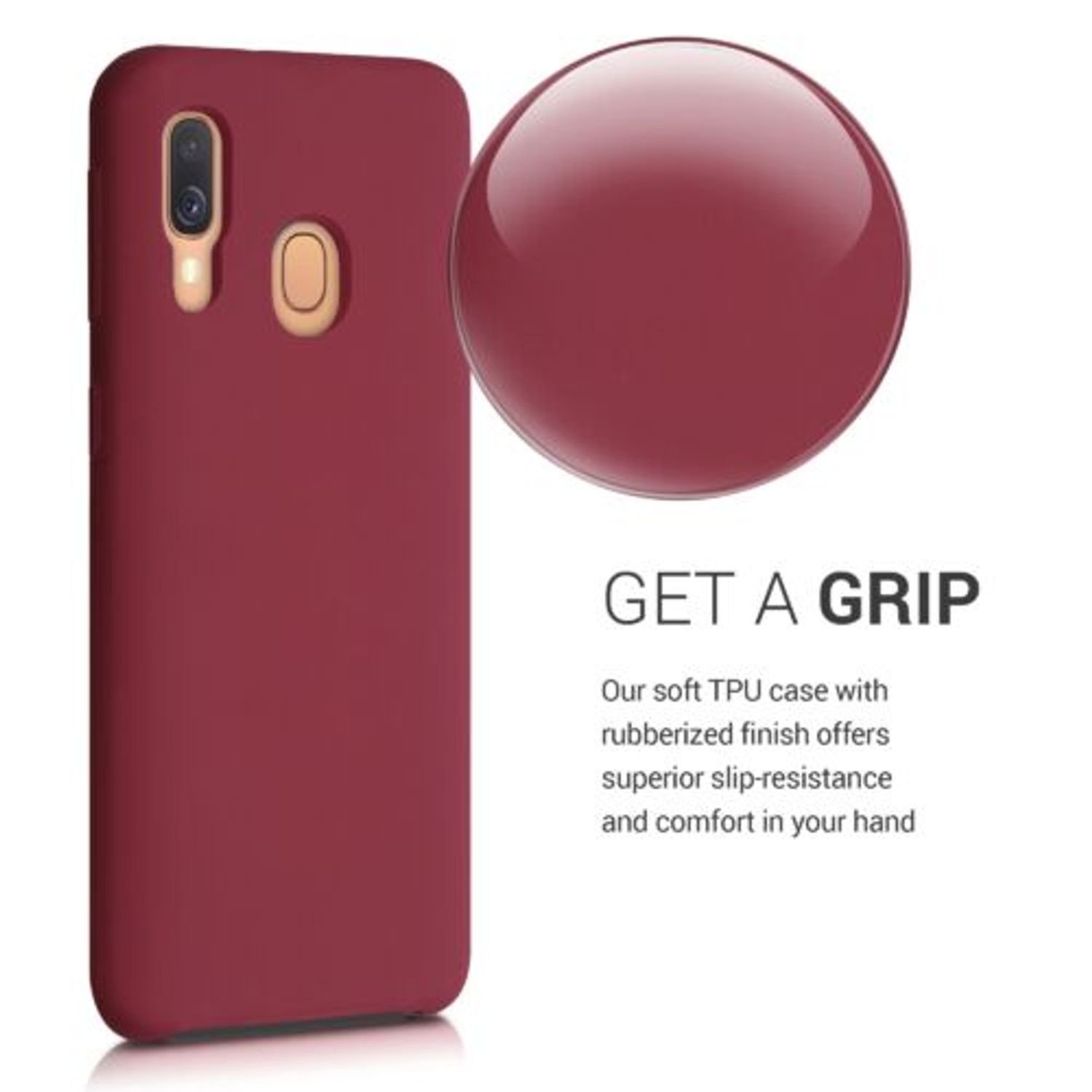 Husa pentru Samsung Galaxy A40, Silicon, Violet, 49091.209 fotografia produsului View 4 L