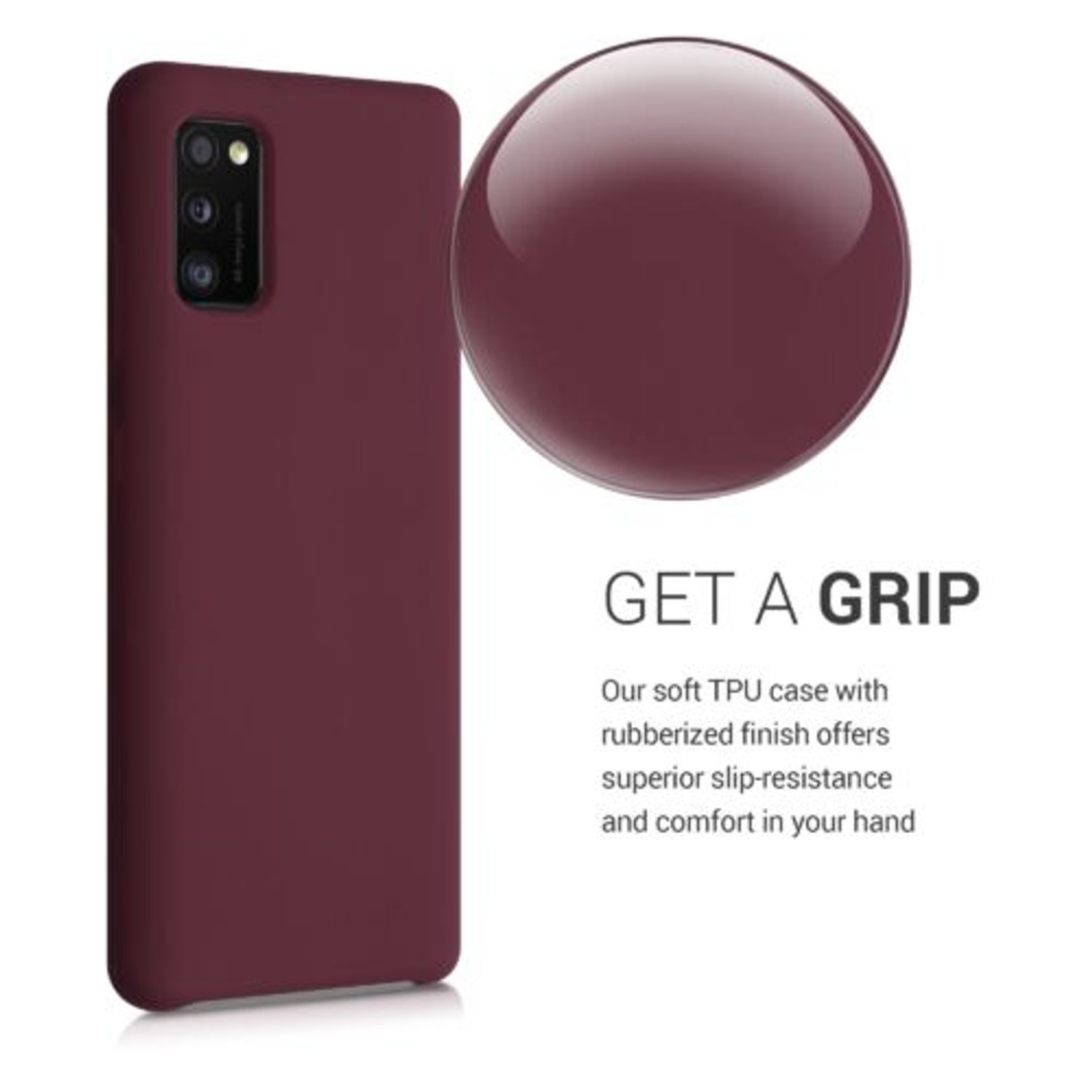 Husa pentru Samsung Galaxy A41, Silicon, Violet, 52301.190 fotografia produsului View 4 L