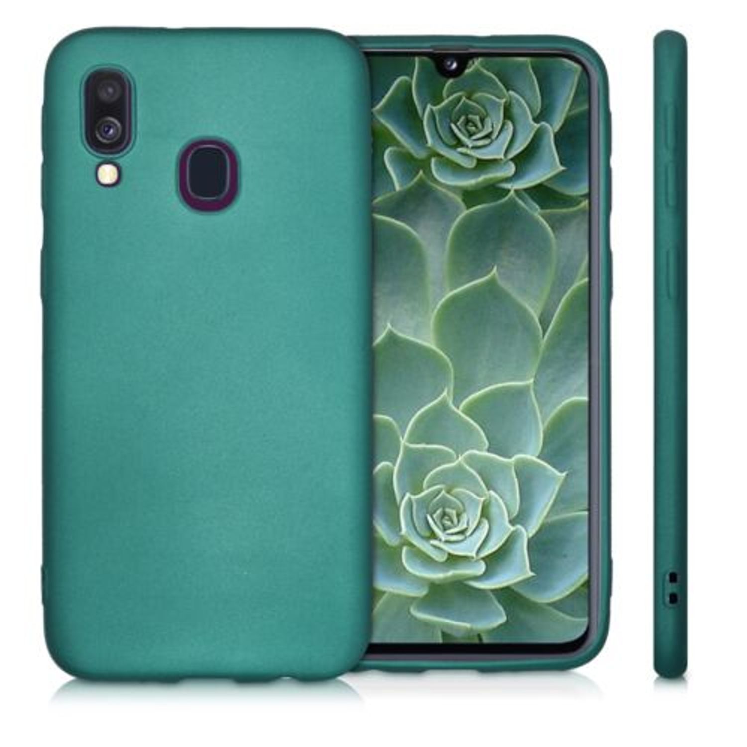 Husa pentru Samsung Galaxy A40, Silicon, Verde, 48546.170 fotografia produsului View 2 L