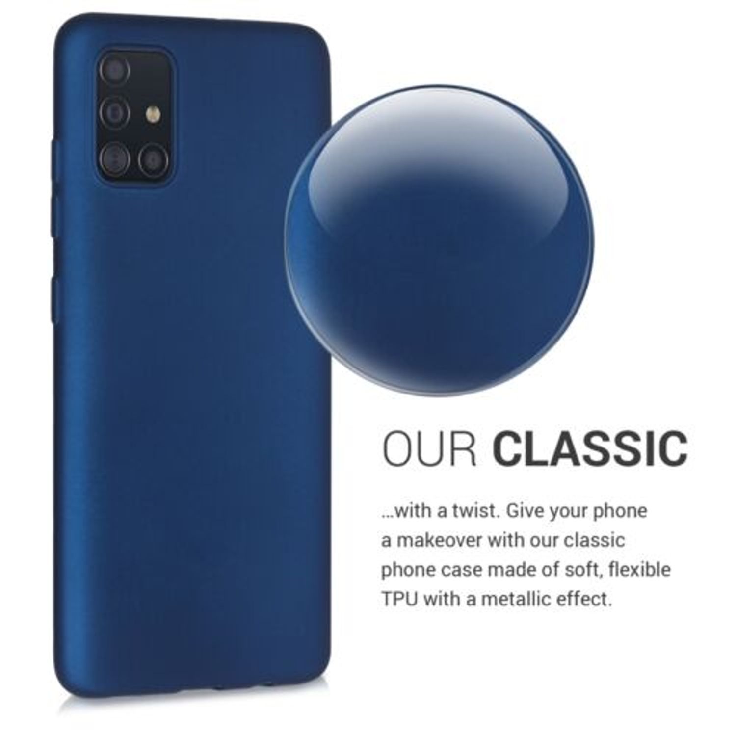 Husa pentru Samsung Galaxy A51, Silicon, Albastru, 51201.64 fotografia produsului View 4 L