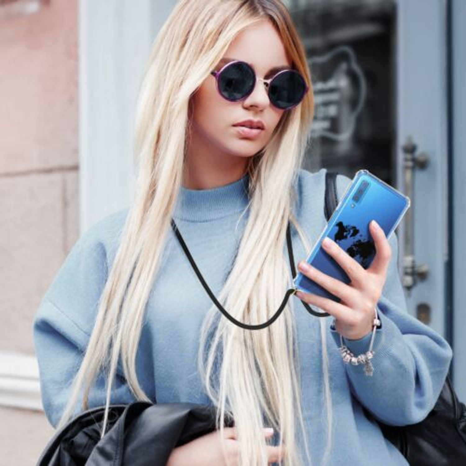 Husa pentru Samsung Galaxy A7 (2018), Silicon, Multicolor, 48453.03 fotografia produsului View 3 L