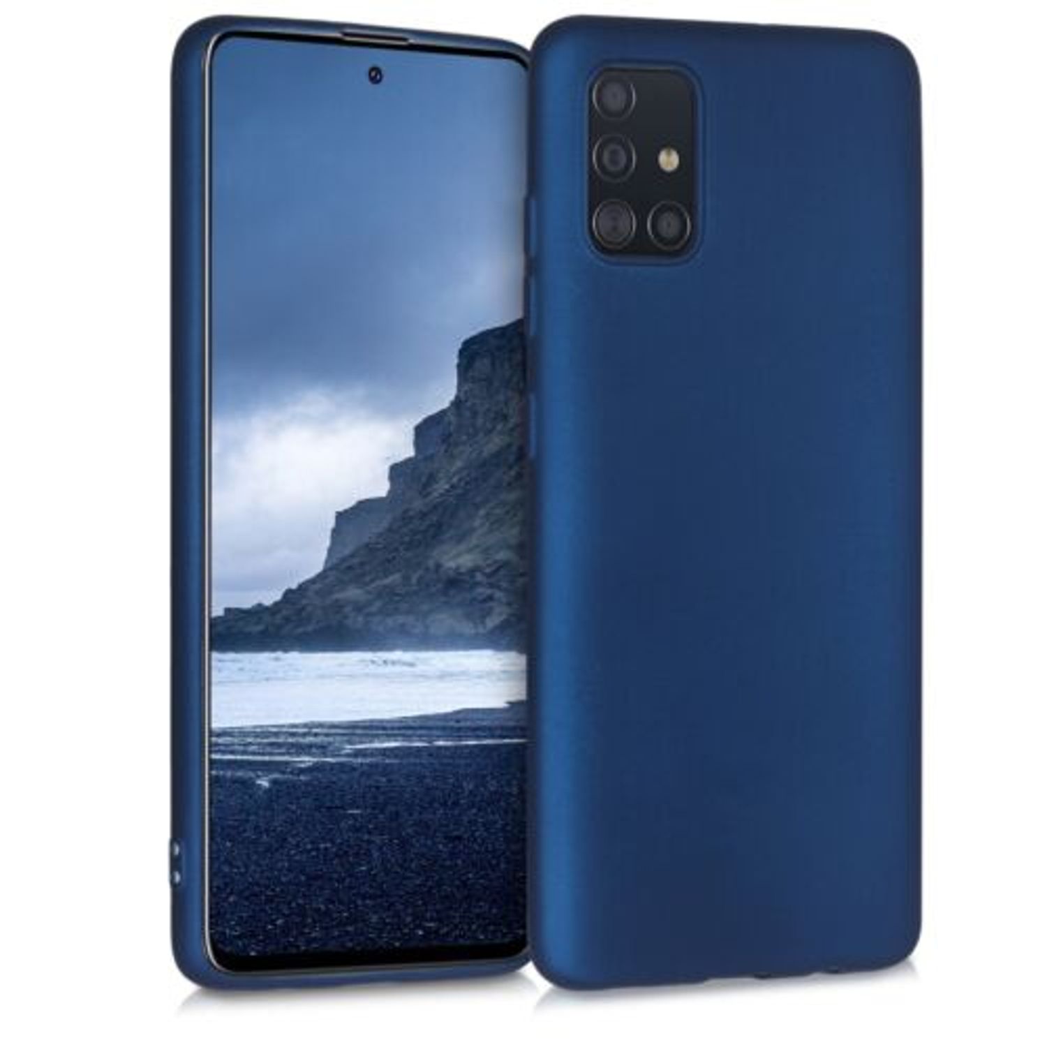 Husa pentru Samsung Galaxy A51, Silicon, Albastru, 51201.64 fotografia produsului