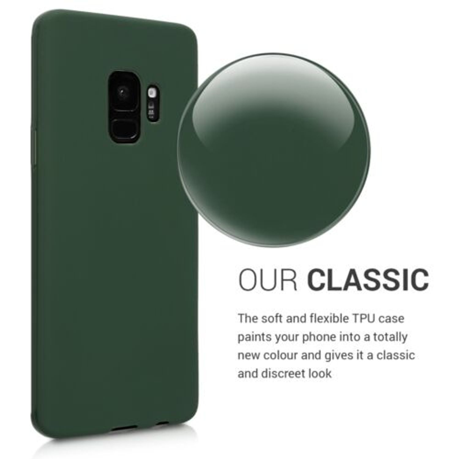 Husa pentru Samsung Galaxy S9, Silicon, Verde, 44089.118 fotografia produsului View 4 L