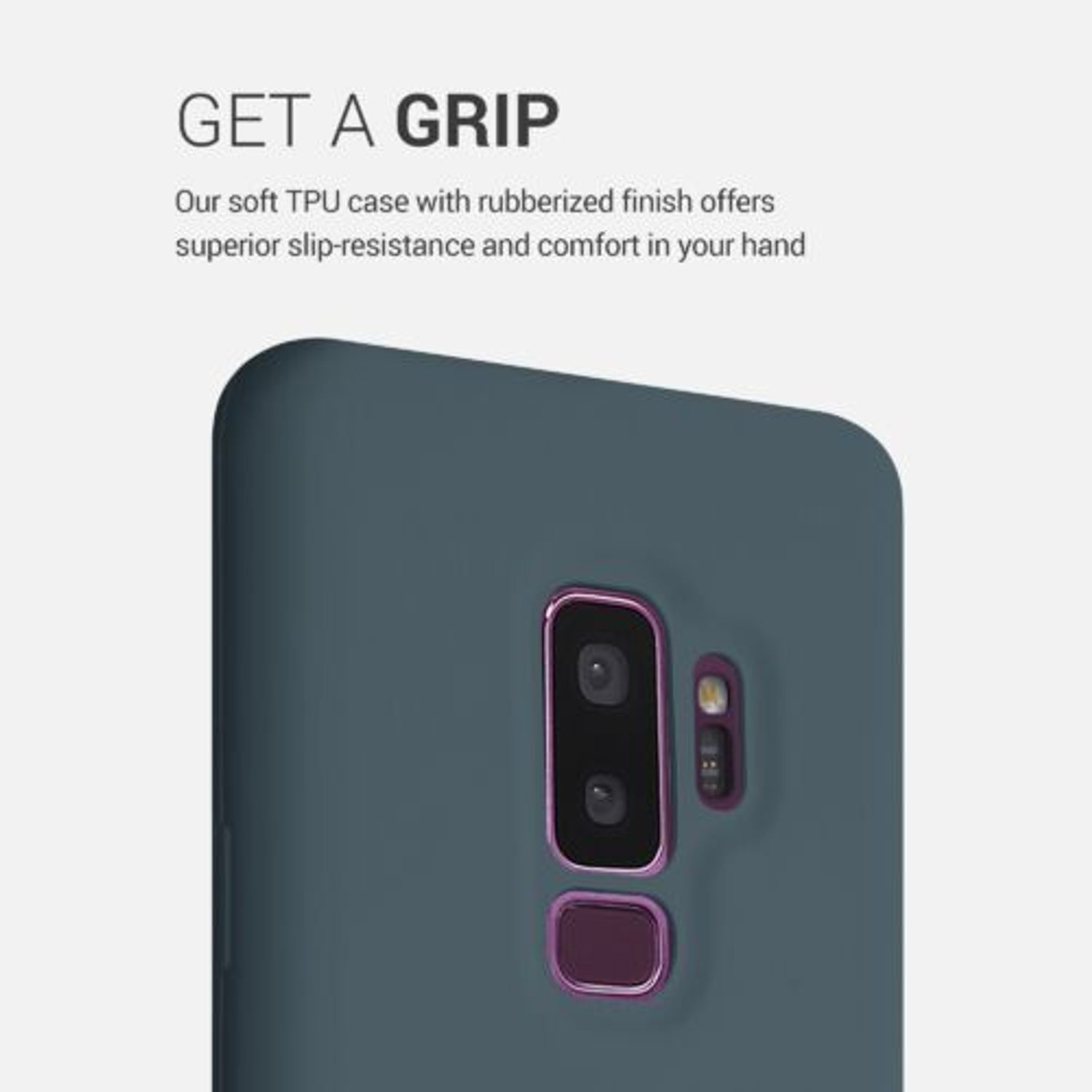 Husa pentru Samsung Galaxy S9 Plus, Silicon, Gri, 44183.202 fotografia produsului View 4 L