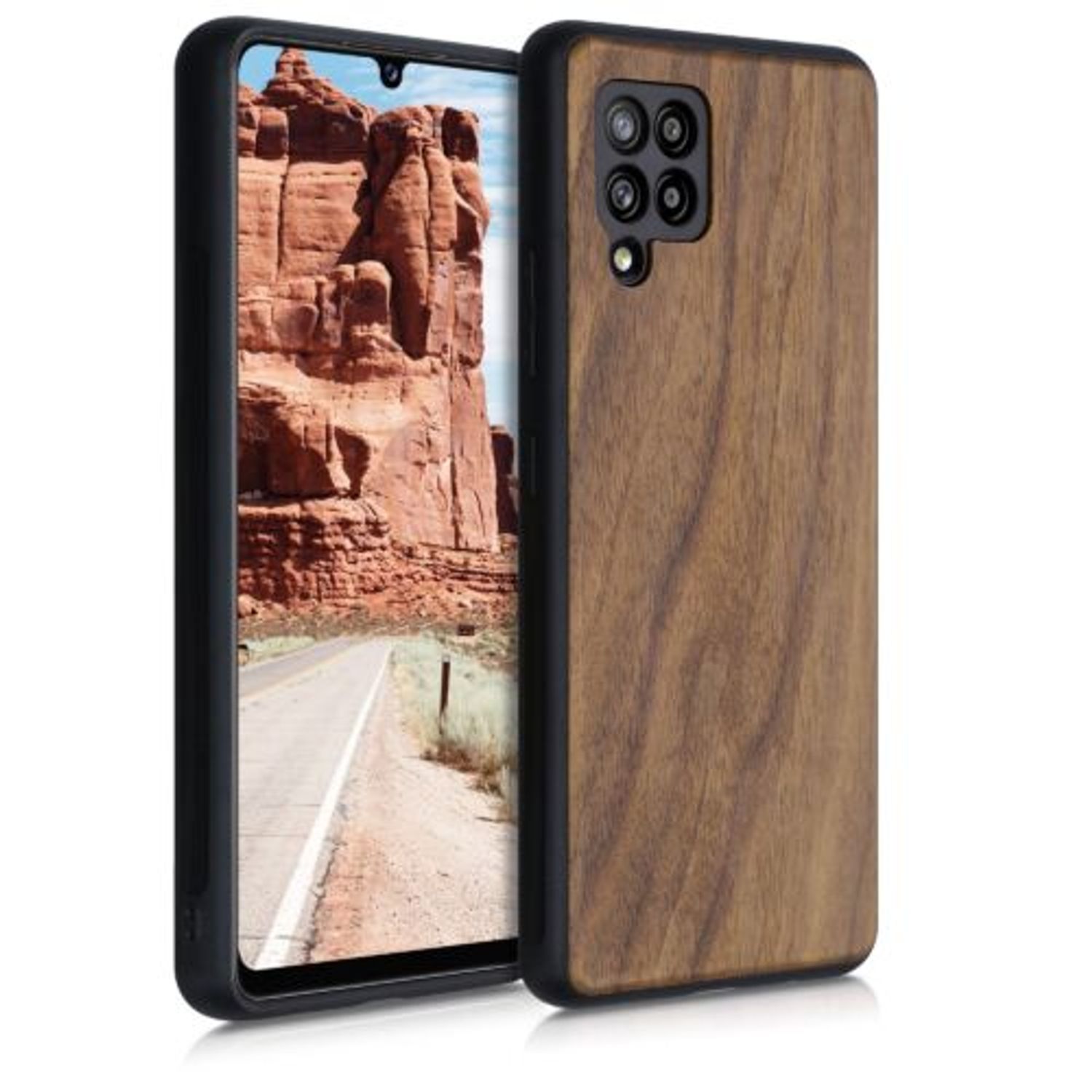 Husa pentru Samsung Galaxy A42 5G, Lemn, Maro, 53808.18 fotografia produsului