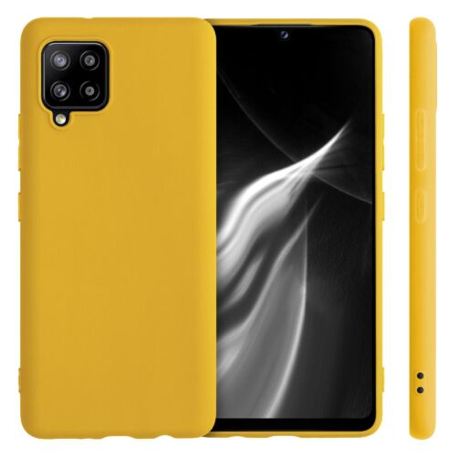 Husa pentru Samsung Galaxy A42 5G, Silicon, Galben, 53804.143 fotografia produsului View 2 L