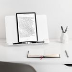 Suport pentru carti din bambus Navaris, 2 brate reglabile, 33 x 24 cm, Alb, 52801.2.02 fotografia produsului View 3 S