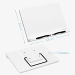 Suport pentru carti din bambus Navaris, 2 brate reglabile, 33 x 24 cm, Alb, 52801.2.02 fotografia produsului View 4 S