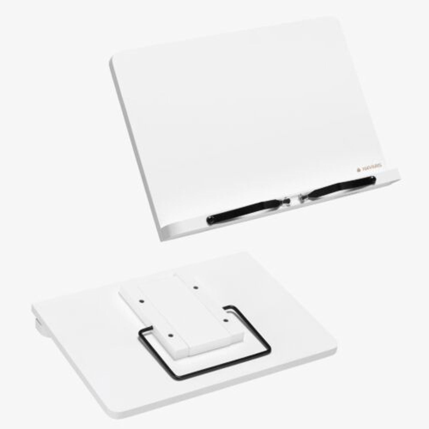 Suport pentru carti din bambus Navaris, 2 brate reglabile, 33 x 24 cm, Alb, 52801.2.02 fotografia produsului View 7 L