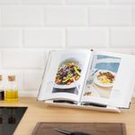 Suport pentru carti din bambus Navaris, 2 brate reglabile, 33 x 24 cm, Alb, 52801.2.02 fotografia produsului View 5 S