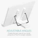 Suport pentru carti din bambus Navaris, 2 brate reglabile, 33 x 24 cm, Alb, 52801.2.02 fotografia produsului View 6 S