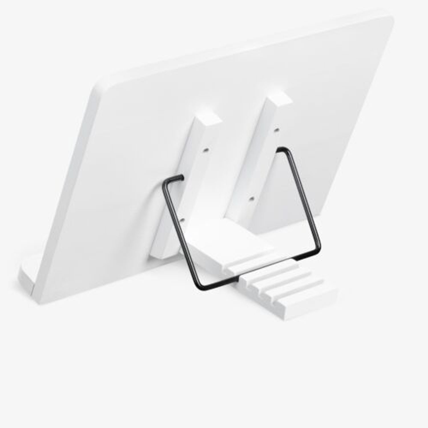 Suport pentru carti din bambus Navaris, 2 brate reglabile, 33 x 24 cm, Alb, 52801.2.02 fotografia produsului View 8 L