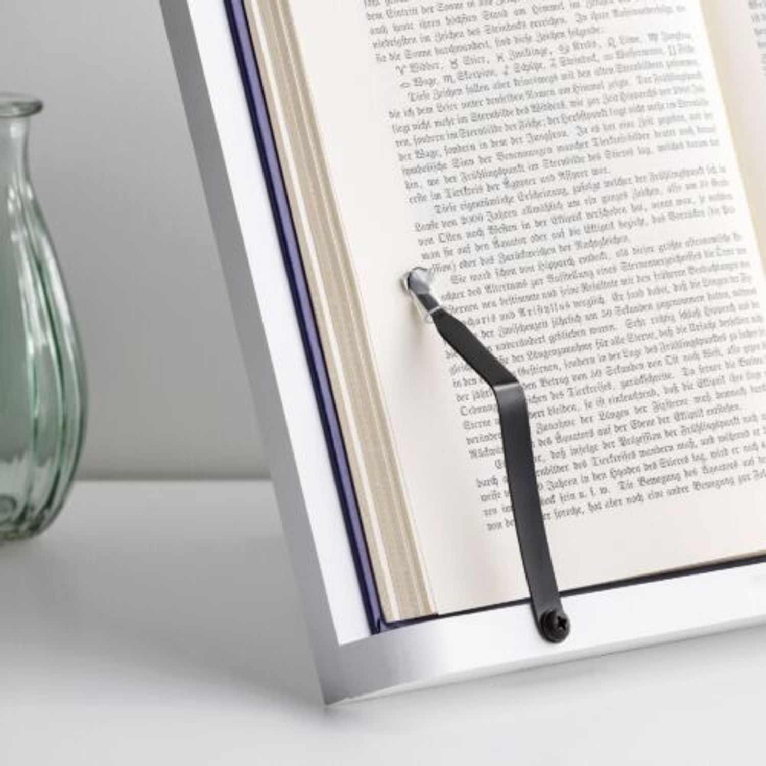 Suport pentru carti din bambus Navaris, 2 brate reglabile, 33 x 24 cm, Alb, 52801.2.02 fotografia produsului View 9 L