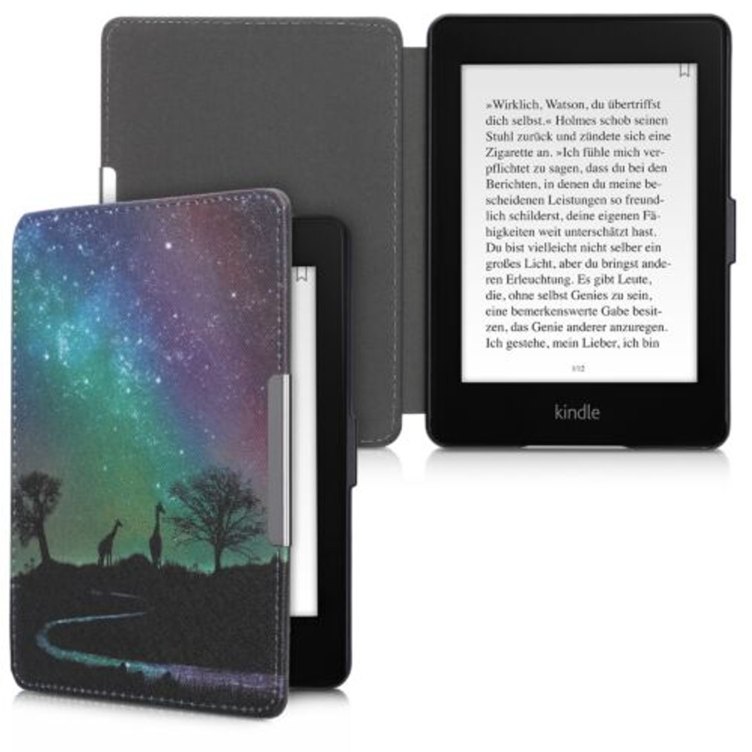Husa pentru Kindle Paperwhite 7, Piele ecologica, Multicolor, 45569.27 fotografia produsului View 2 L