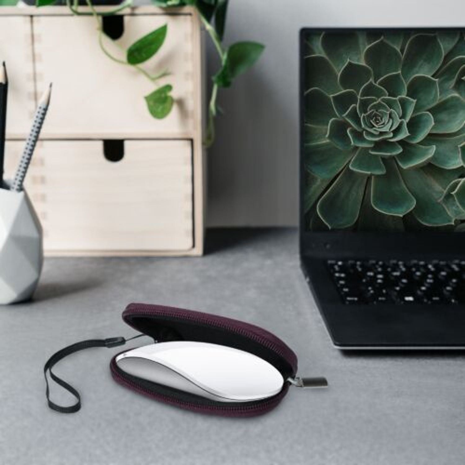 Husa pentru mouse Apple Magic Mouse 2/Magic Mouse 1, Kwmobile, Violet, Neopren, 51117.114 fotografia produsului View 3 L