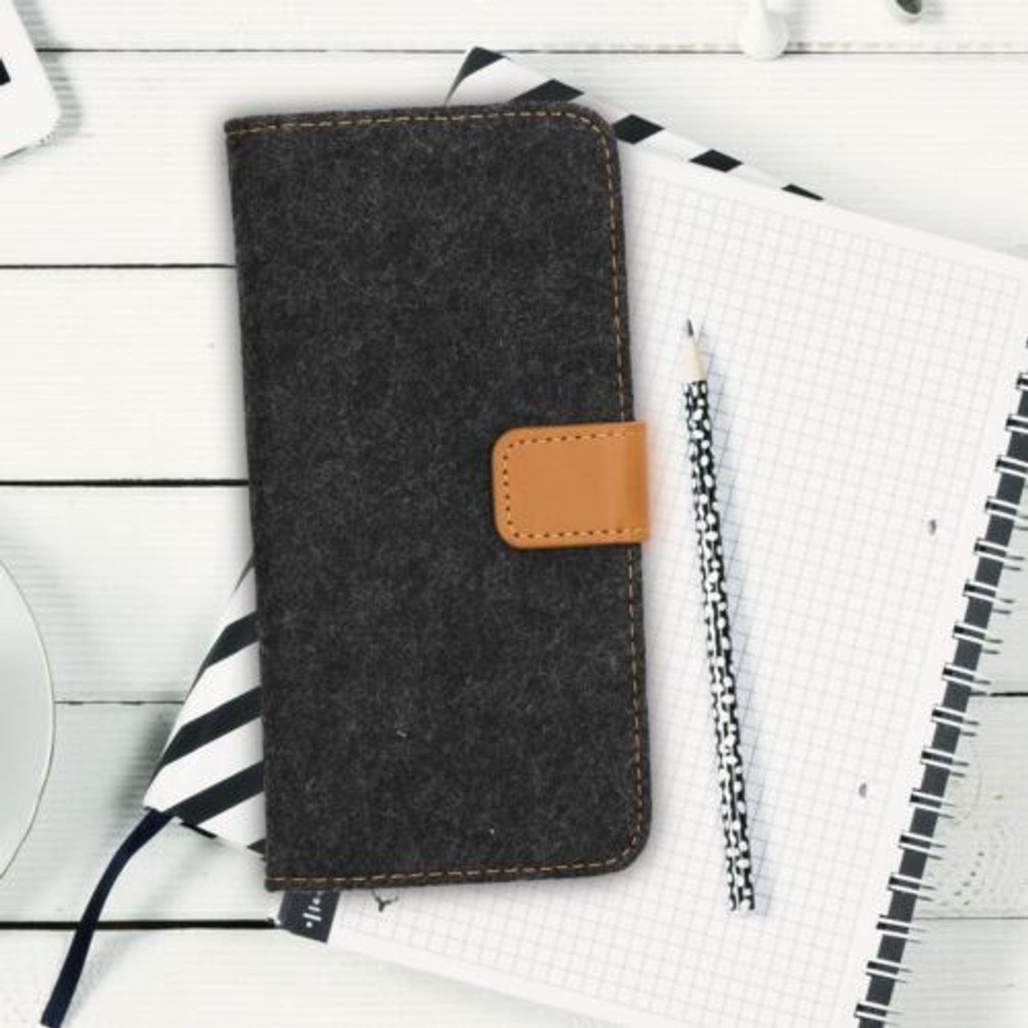 Husa pentru Samsung Galaxy A50, Textil, Gri, 48658.19 fotografia produsului View 3 L