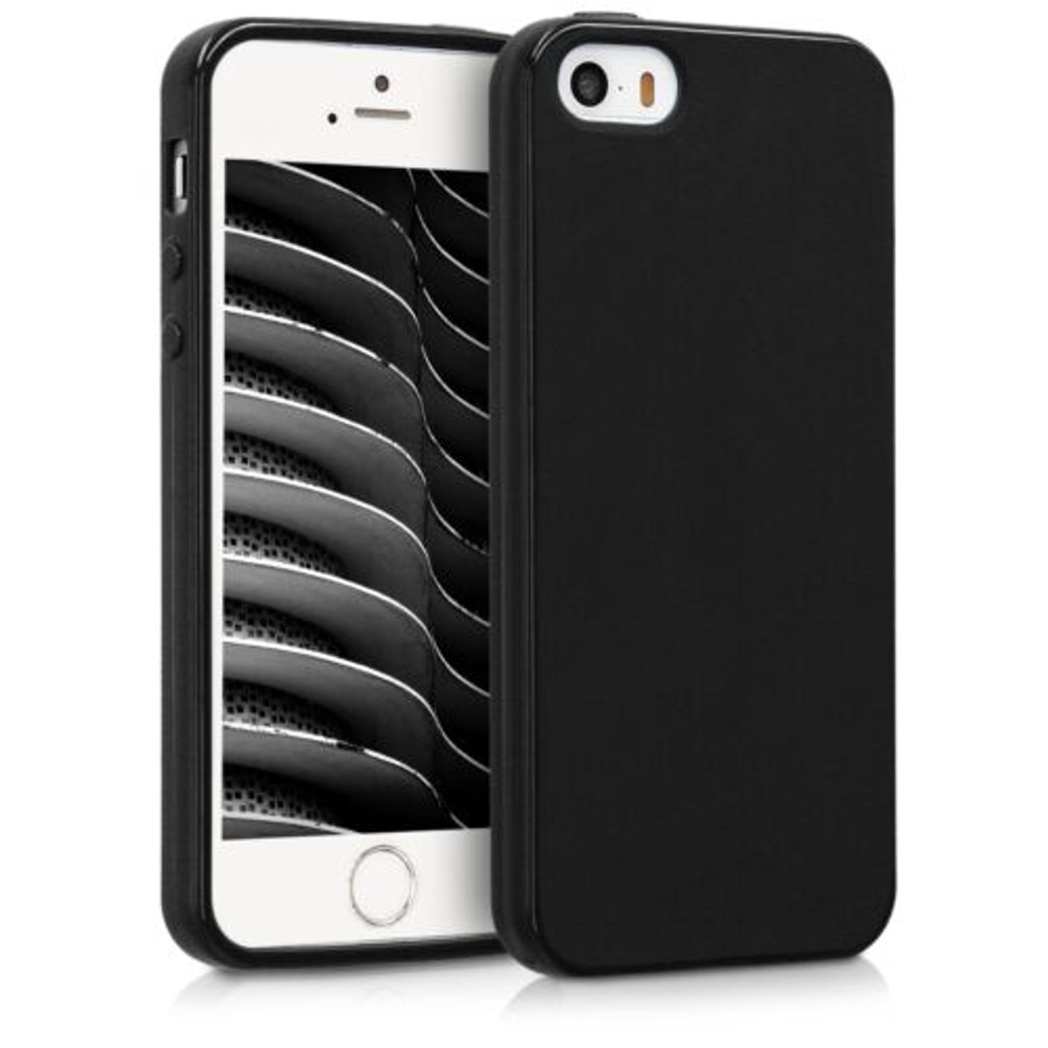 Husa pentru Apple iPhone 5/iPhone 5s/iPhone SE, Silicon, Negru, 33098.01 fotografia produsului