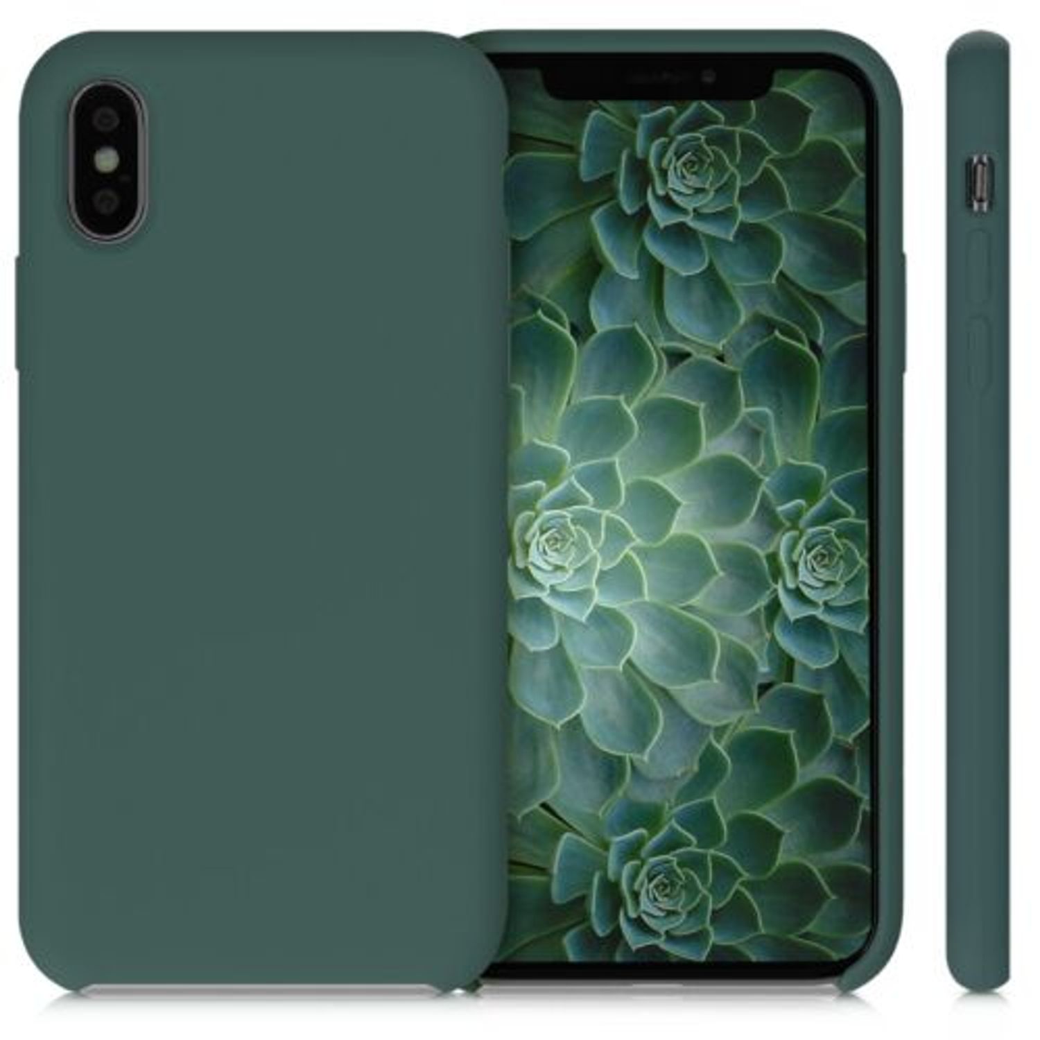 Husa pentru Apple iPhone X/iPhone XS, Silicon, Verde, 42495.171 fotografia produsului View 2 L