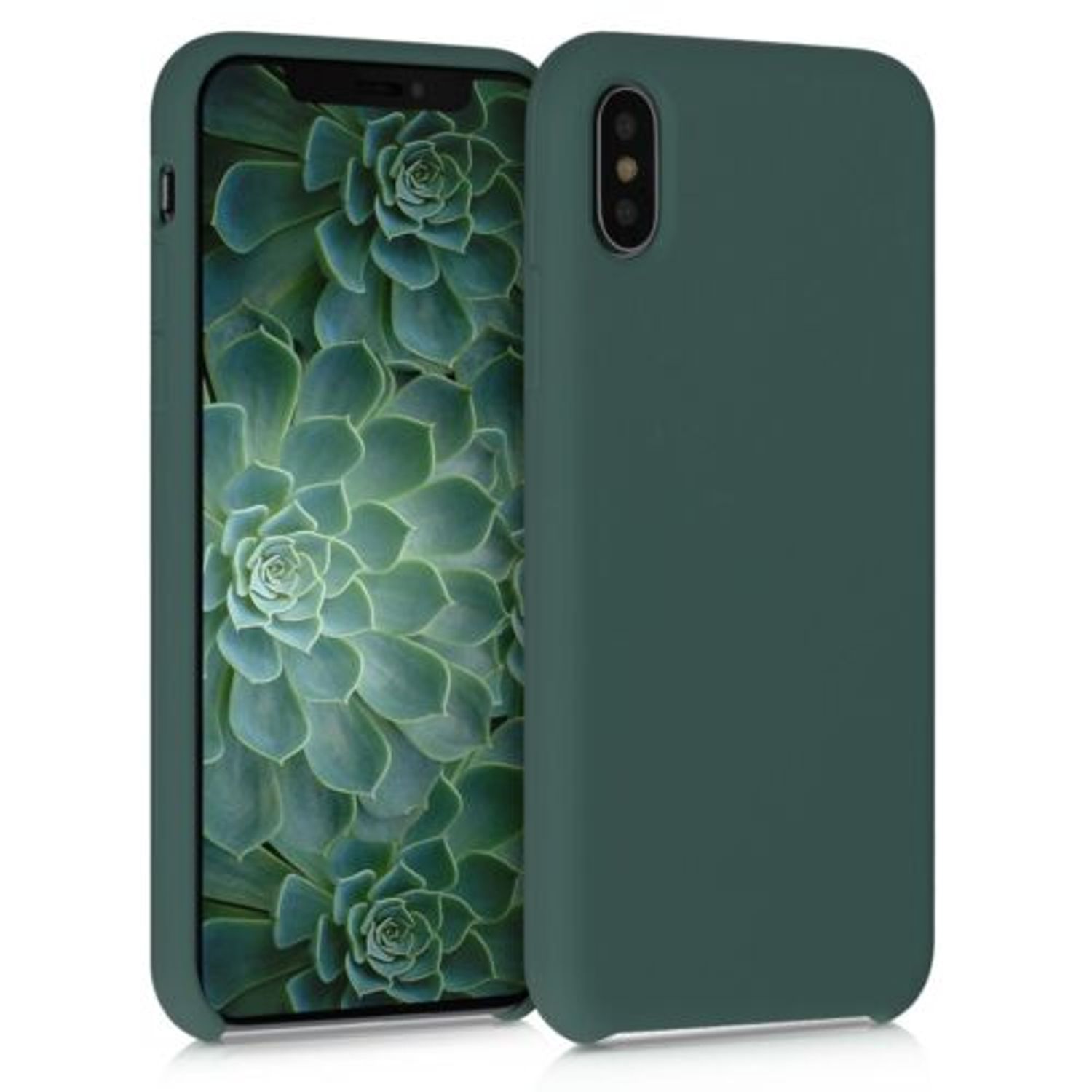 Husa pentru Apple iPhone X/iPhone XS, Silicon, Verde, 42495.171 fotografia produsului